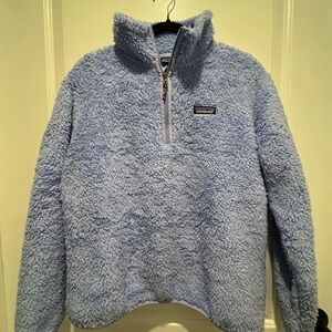 Patagonia Sky Blue/ Periwinkle Fleece Quarter-zip Jacket
